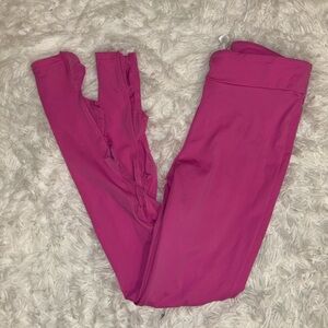 Balera dance leggings pink full length with cut out detail on the sides size S